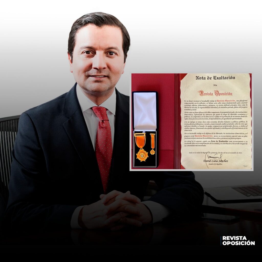 Revista Oposición recibe nota de exaltación del senador David Luna por su trabajo en la defensa de las libertades 2 WhatsApp Image 2025 01 23 at 16.50.07